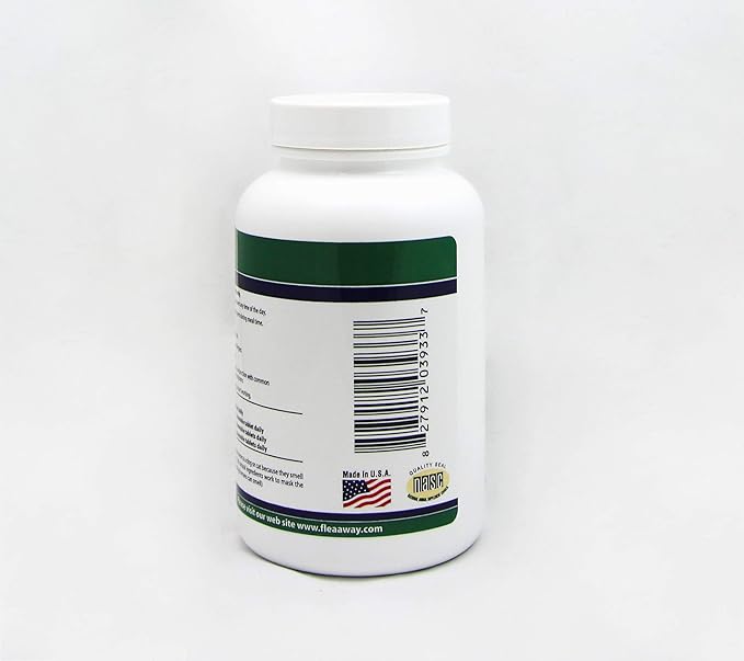 Flea Away All Natural Supplement for Fleas, Ticks, and Mosquitos Prevention for Dogs and Cats, 100 Chewable Treat Tablets, Single