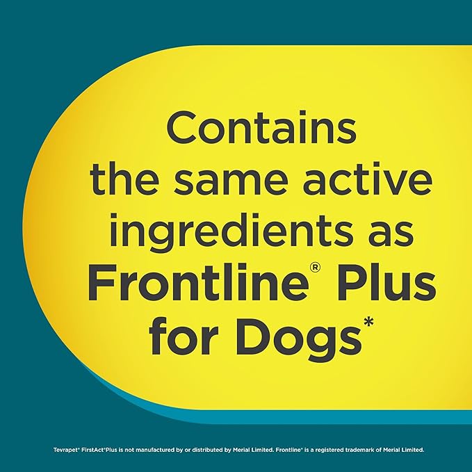 FirstAct Plus Flea Treatment for Dogs, Small Dogs 5-22 lbs, 6 Doses, Same Active Ingredients as Frontline Plus Flea and Tick Prevention for Dogs