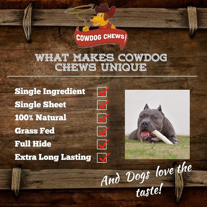Cowdog Chews 5-6 Inches Rawhide Retriever Roll - Chewing Dog Treat, 100% Natural - Natural Grass Fed Livestock Sourced (50 Pack)