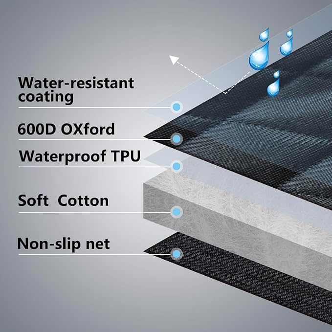 Vailge X-Large Dog Car Hammock, 100% Waterproof with Mesh Window, Scratch Prevent Anti-Slip Car Seat Covers for Back Seat