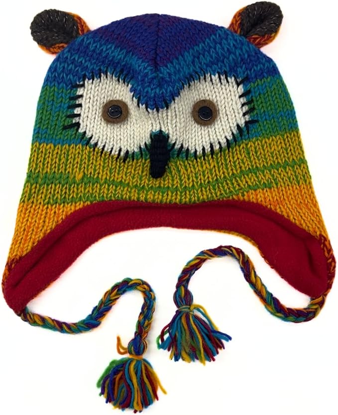 Humble Hilo Hand-Knitted Wool Animal Beanie - Easy Halloween Costume Hat for Anyone, Cute Winter Beanie Hats