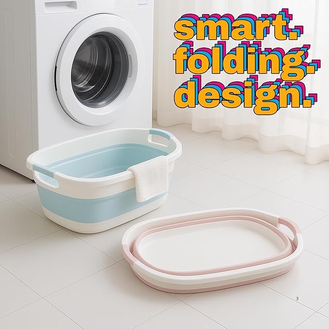 Smoochie Dog Bathtub and Laundry Basket - 2 in 1 Collapsible Pet/Cat Bathtub, Dog Bath Tub for Small Dogs