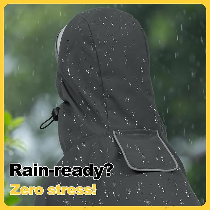 DENTRUN Dog Rain Jacket for Poodle, Bichon – Breathable Mesh Lined, No-Sleeves Easy Wear – Perfect for Rainy Day Walks, Park Visits, Travel, M