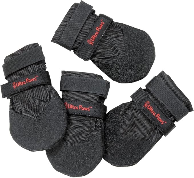 Durable Dog Paw Protector|Dog Boots|Dog Shoes|Black Light Duty Heat Water Resistant Dog Booties for hot Pavement for Small Dogs (Size 3)