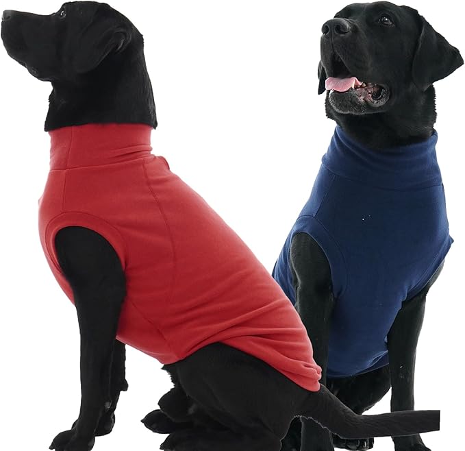 2 Pack Dog Sweaters Winter Fleece Sweatshirt Stretchy Vest Pullover for Dogs Clothes Warm Pet Pajamas Christmas for Meidum and Large Dogs