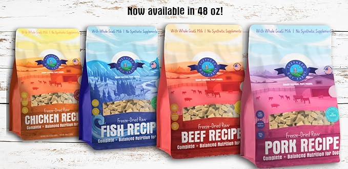 Shepherd Boy Farms Freeze Dried Raw Dog Food, Beef Recipe, All Natural, No Synthetics, Made in USA with Goat's Milk & Organic Produce, High Protein, Complete Meal (48oz)