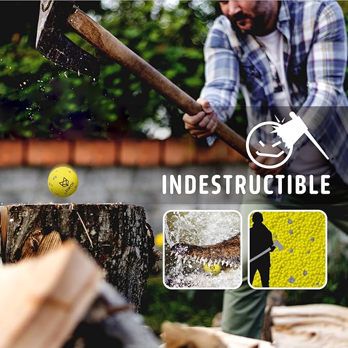 FOFOS Dog Balls Chew Toys Tennis Ball for Aggressive Chewers Teething Molar Toys Water Toy Interactive Fetch Balls Gift Set for Large Medium Dog and Puppies (4 Pack, 2.75 inch)