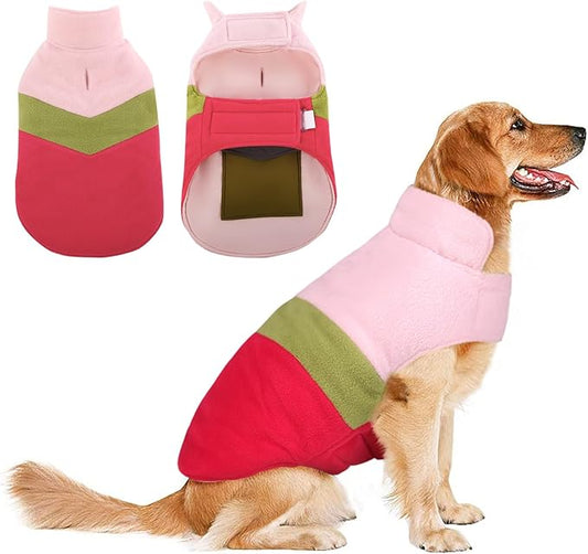 ASENKU Dog Jacket Plaid Reversible Reversible Dog Vest Waterproof Cold Winter Clothes Pet Apparel for Small Medium Large Dogs (S, Colorful)