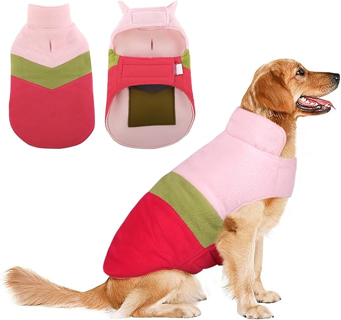 ASENKU Dog Jacket Plaid Reversible Reversible Dog Vest Waterproof Cold Winter Clothes Pet Apparel for Small Medium Large Dogs (XL, Colorful)
