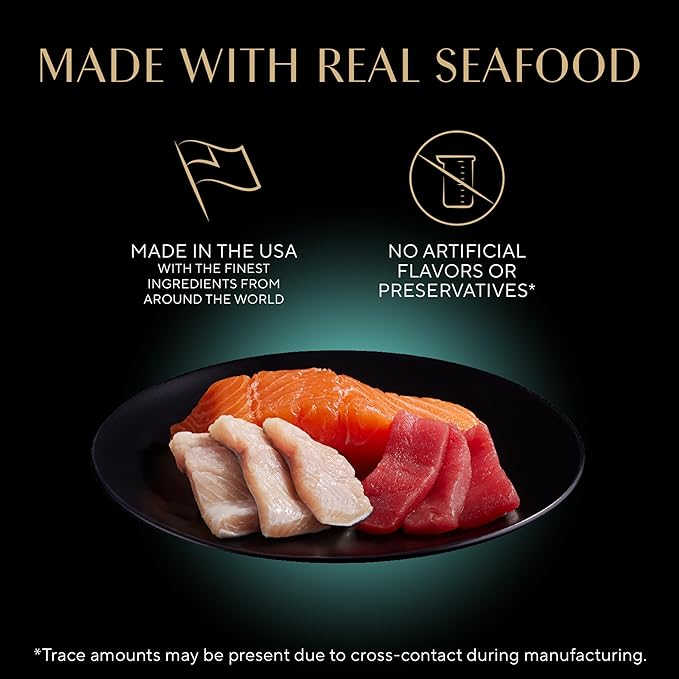 Sheba Perfect Portions Wet Cat Food Cuts in Gravy, with Sustainable Salmon, Tender Trout Entree, and with Sustainable Tuna, 2.6 oz. Twin-Pack Trays (24 Count, 48 Servings)