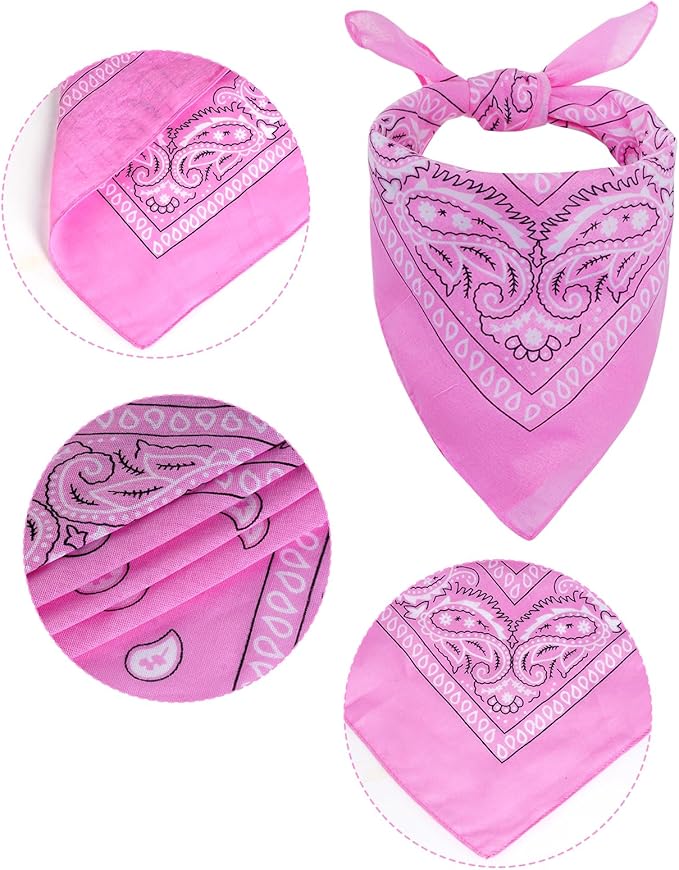 Pet Cowboy Costume Halloween Costumes for Small Pet Dogs Cat Cowboy Hat with Bandana Scarf Set Party Accessories (Pink, Small)