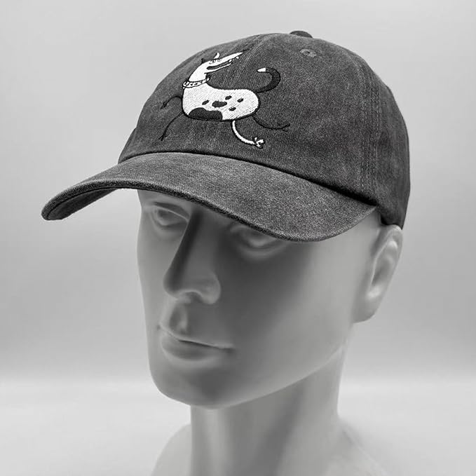 Embroidered Funny Dog Hat for Men Women Adjustable Vintage Cat Baseball Cap Gifts for Pet Lover