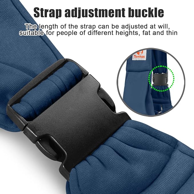 Tomkas Small Dog Sling Carrier - Zipper pocket & Adjustable strap - for 3 - 10 lbs pets(Dark Blue)