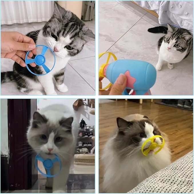 Cat Fetch Toy, Interactive Flying Cat Toy with 48 Propellers, Toys for Training Hunting Chasing(only Flying Propellers)