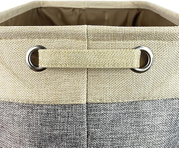 Custom Dog Basket for Toys Collapsible Storage Bin Grey Brow Pink Purple Blue Rectangular Pet Storage Organizer Box with Handles Medium Customized Name