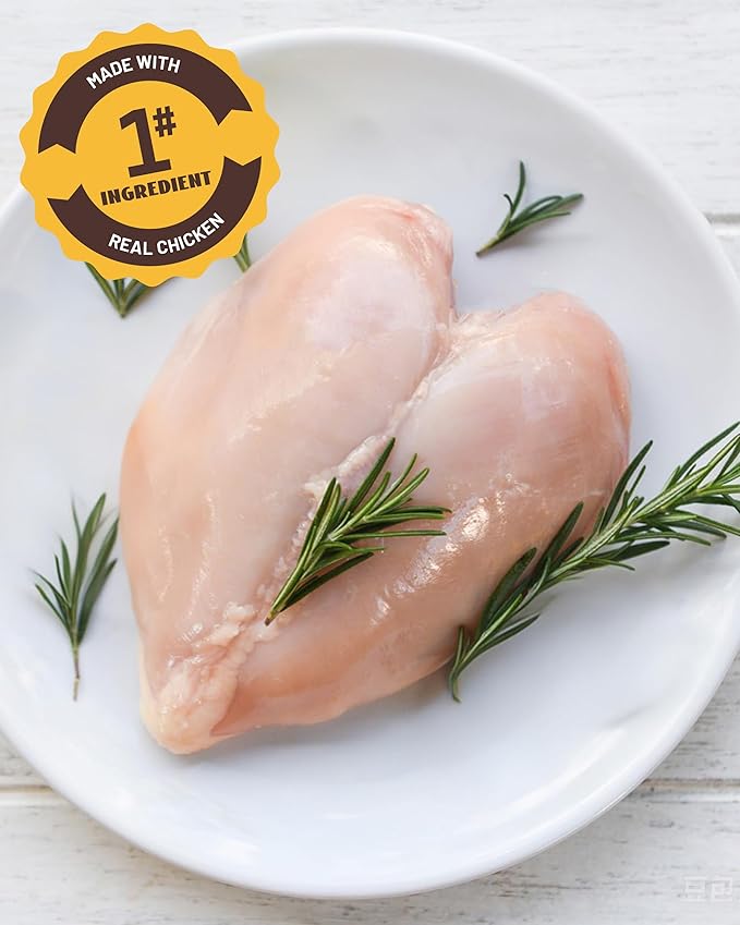 PAWUP Chicken Jerky Strips Dog Treats, Training Treats for Dogs w/Taurine, Low Fat, Natural Chicken Jerky Cuts, 12.5 oz