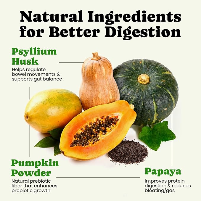 Probiotics for Dogs - 11 Strains with 4 Prebiotics & 5 Enzymes, Dog Probiotics Powder for Diarrhea, Digestive Health & Food Sensitivities, Chicken Flavor Dog Probiotic - 60 Single Packets