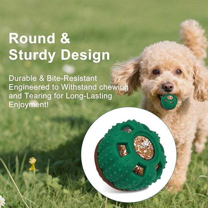 Cactus Dog Chew Toys - Interactive Dog Toy to Keep Them Busy, Tough Chew Toys for Dogs, Leakable Slow Feeder Dog Toy Ball for Medium and Large Dogs 25-75 lbs