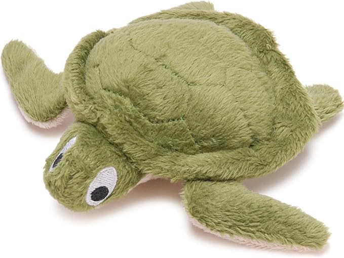 Jeffers Pet Plush Dog Toy with Squeaker, Green Turtle 4.5" - Soft Crinkle Fabric, Safe & Durable, Healthy Fun for Small & Medium Dogs, Interactive Play, Fetch, Tug - Best Gift for Active Games