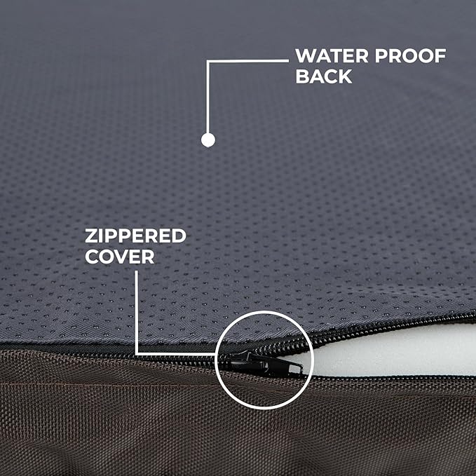 Best Pet Supplies Dog House Bed Crate Mat Tent Indoor Round Soft Plush for Small, Medium, and Large Breeds - Brown, 35 x 22 x 4