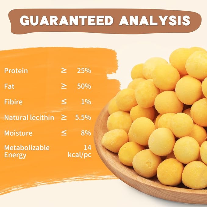 Freeze Dried Cat and Dog Treats, Limited Ingredient Quail Egg Yolk Healthy Tasty Snacks for Training (4.6 Ounce)