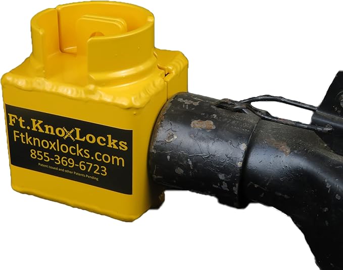 Ft. Knox Bulldog Sliding Collar Trailer Coupler Lock, Heavy Duty Steel Hitch Lock, Fits 2 Inch and 2-5/16 Inch Bulldog Couplers, Bolt Cutter and Crowbar Proof, Made in USA