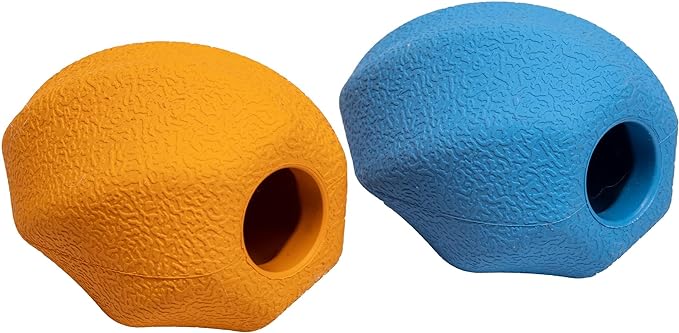 Amazon Basics Interactive Dog Treat Dispensing Enrichment Chew Toy, Large, Multi Color, 2-Pack
