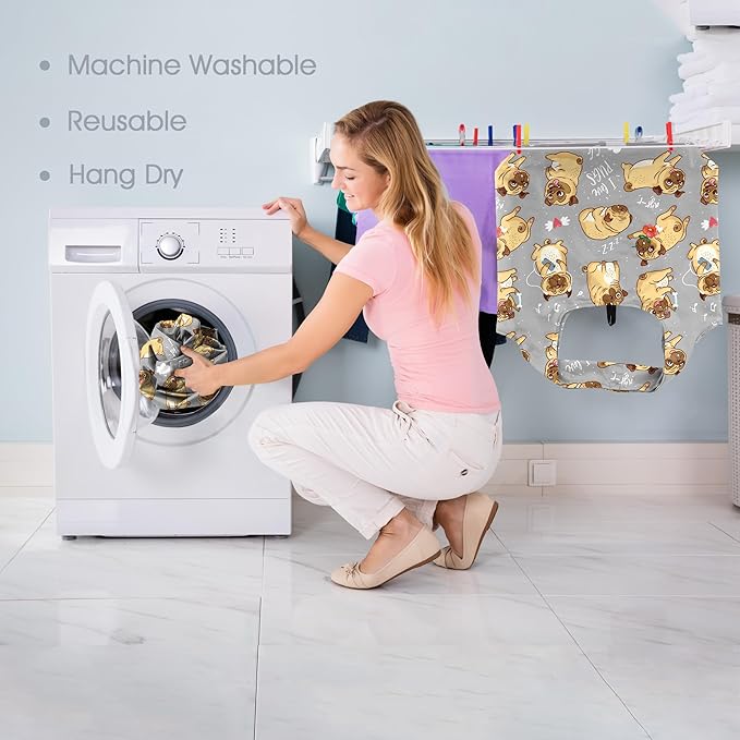 BeeGreen Dog Lover Gifts for Women Animals Reusable Grocery Bags Shopping Bags Bulk 6 Pack 50LBS X-Large Foldable-Machine Washable Shepherd Collie Bulldog Dog Paws Pet Bags