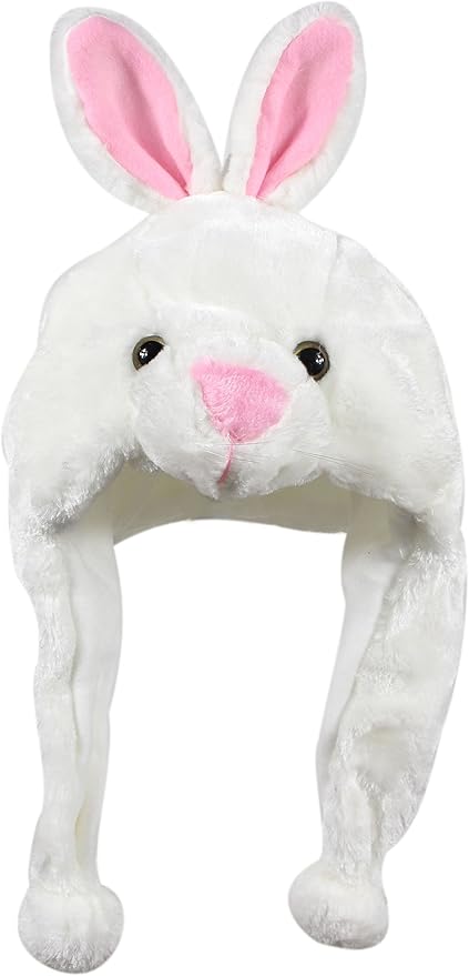 Plush Fun Animal Hats One Size Cap Polyester With Fleece Lining