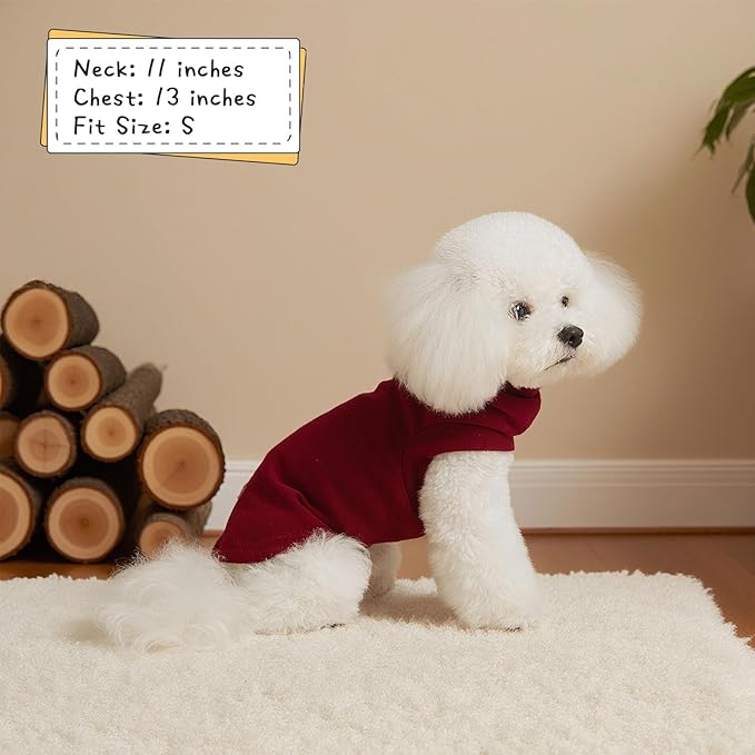 EXPAWLORER Soft Cat Sweater - Sweaters for Cats Only Warm Kitten Clothes, Fall and Winter Pet Coat Pullover Design, Fleece Sweatshirt Clothing Also for Puppy Small Dogs, Red Large