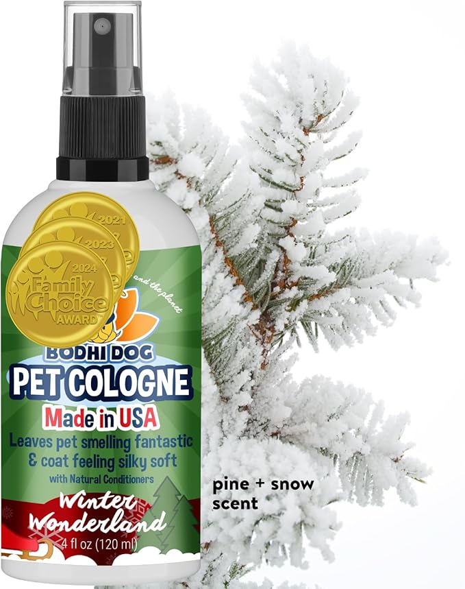 Bodhi Dog Premium Dog Cologne - Deodorizing Dog Perfume & Conditioner for Dogs & Cats - Natural Long Lasting Spray for Pets - Gentle & Safe Formula, Made in USA (Winter Wonderland 4 Fl Oz)