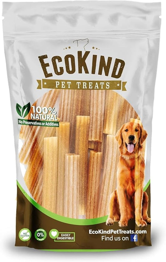 EcoKind Pet Treats Premium Gold Peanut Butter Flavored Churro Chews | All Natural Himalayan Yak Cheese Dog Chew for Small to Large Dogs | Keeps Dogs Busy & Enjoying Indoors & Outdoor Use (20 Sticks)