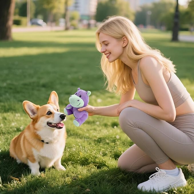 Plush Chew Toys for Large Dogs, Tough Crinkle Stuffed Animal Squeaky Interactive Toys for Small Medium Large Dogs, Keep Them Busy, Big Pet Toys