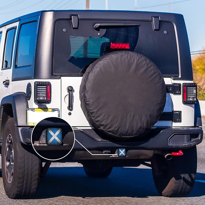 Swono Scotland Flag Rear Hitch Cover Grunge Scotland Flag Blue Car Hitch Receiver Covers, Anti-Loss Rubber Hitch Cover Plug Caps Fits 2 Inch Auto Car Receivers