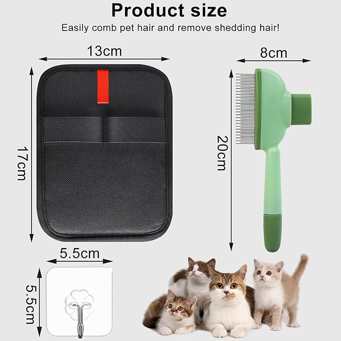 Pet Hair Removal Glove, Magic Brush Pet Hair, Cat Comb, Washable Reusable Dogs Cats Hair Gloves for Furniture, Bed, Sheets, Couch, Clothes, Carpet, Car Seat, Pet Grooming, Curtain (2PCS)