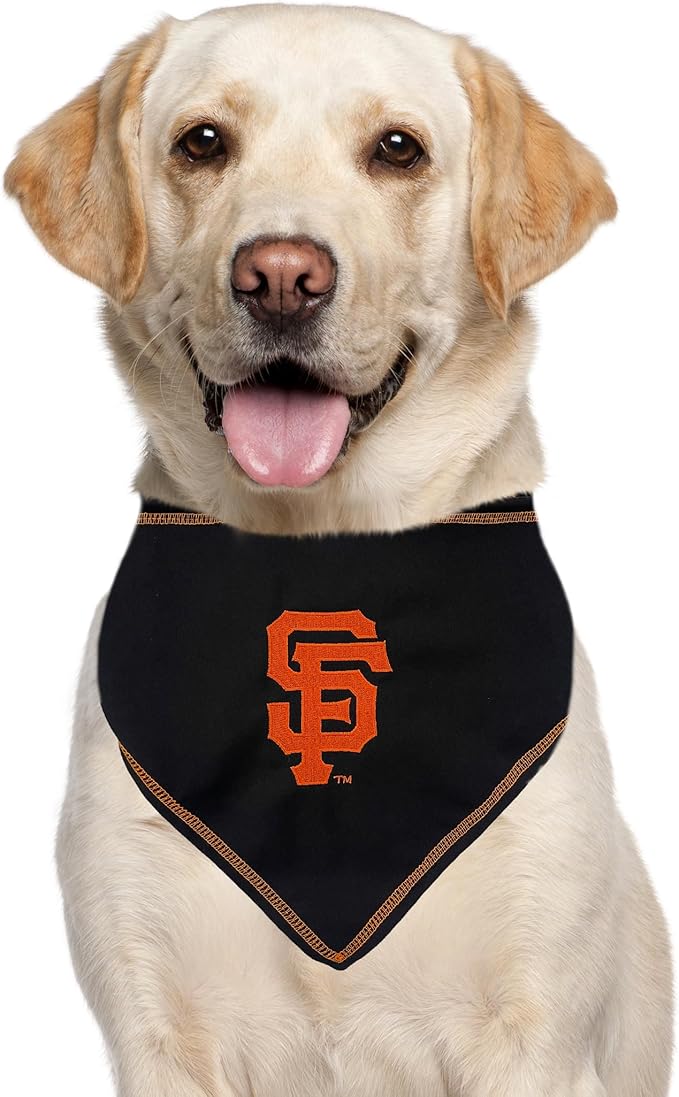 Pets First MLB SAN Francisco Giants TIE Bandana, Small/Medium. Dog Bandana Scarf Bib for Pet Cat Dog. The Ultimate Game-Day, Party Bandanna, Birthday Event