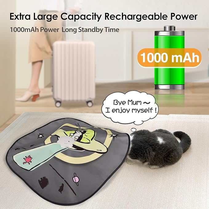 ORSDA 4 in 1 Interactive Cat Toys - Automatic Cat Toys for Indoor Cats & Kittens, 8 Holes Mice Whack-A-Mole, Hide and Seek Smart Motion with 5PCS DIY Replacement Refills