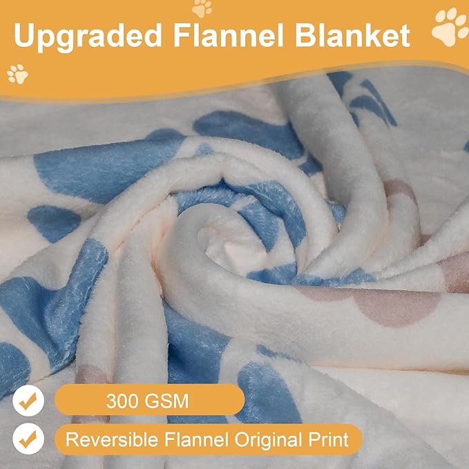 Dog Blanket for Medium Dogs Washable - Soft Fluffy Puppy Blanket with Premium 300GSM Coral Fleece, Cozy Calming Cat Blankets for Indoor Cats for Kitten Doggy,White