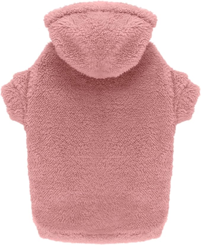 Fuzzy Dog Sweaters for Large Dogs Pet Hoodie Clothes Warm Soft Pet Coats Hooded Sweatshirt Dog Hoodie for Large Dogs(Pink-L)