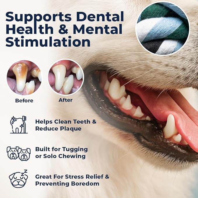 Giant Dog Rope Toys for Extra Large Dogs - 42 Inch, 6 Knot Tough Rope Chew Toys for Large Dogs - Benefits Non-Profit Animal Rescue - Indestructible Dog Toy for Aggressive Chewers (2 Pack)