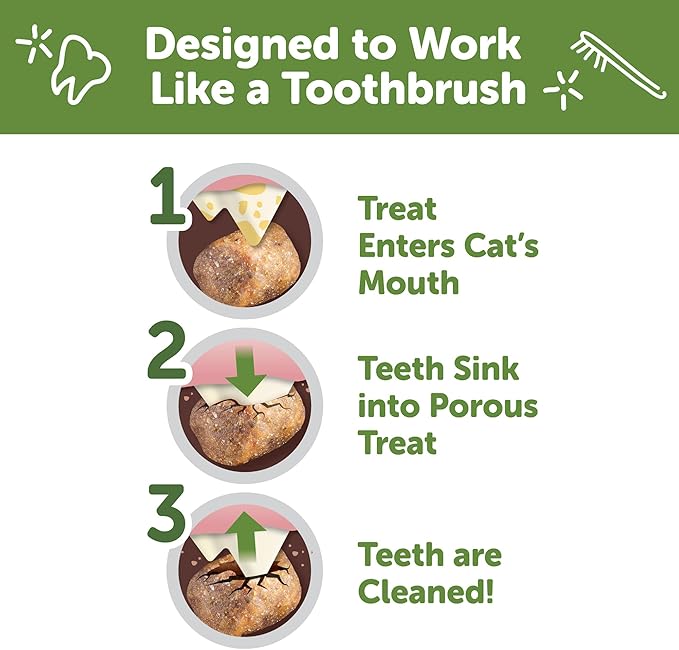 WHIMZEES Wellness Cat Dental Treats, Natural Chews, Chicken Flavor, (4.5 Ounce Bag)