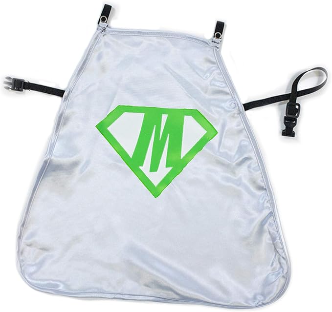 Everfan Personalized Dog Superhero Cape (X Large 25" Long (50-90 lbs), Silver)