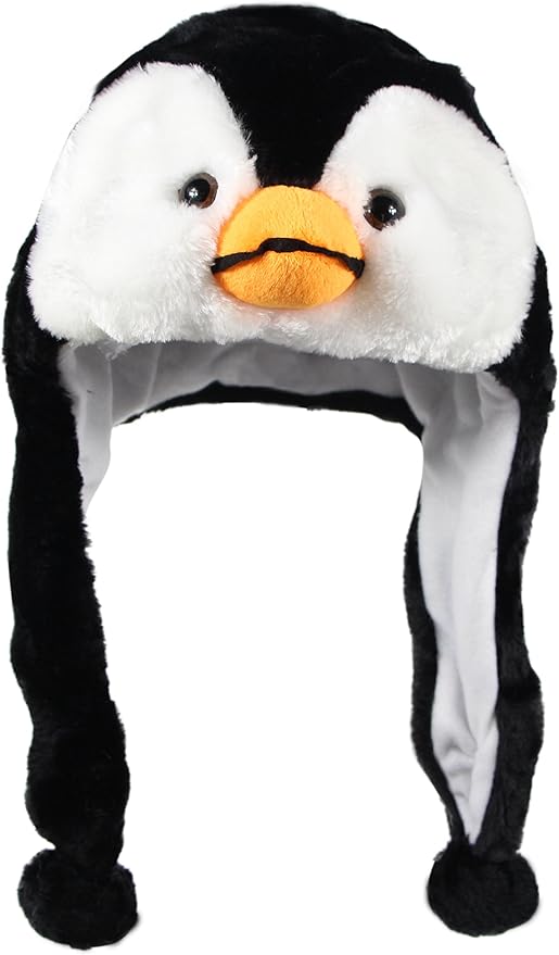 Plush Fun Animal Hats One Size Cap Polyester With Fleece Lining