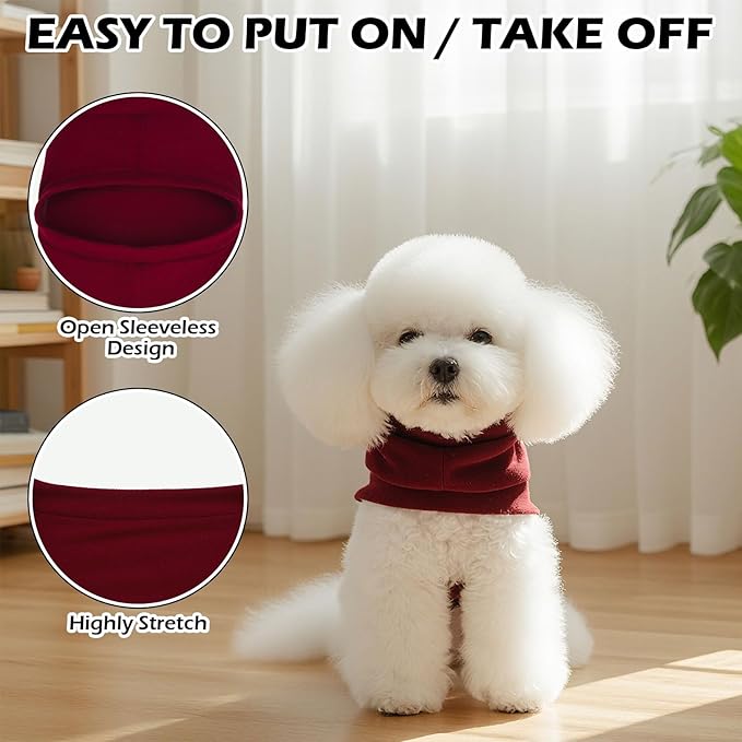 EXPAWLORER Soft Cat Sweater - Sweaters for Cats Only Warm Kitten Clothes, Fall and Winter Pet Coat Pullover Design, Fleece Sweatshirt Clothing Also for Puppy Small Dogs, Red Large