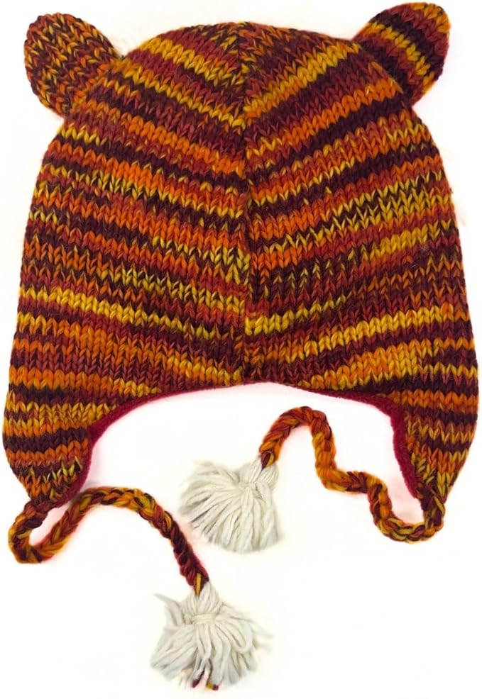 Humble Hilo Hand-Knitted Wool Animal Beanie - Easy Halloween Costume Hat for Anyone, Cute Winter Beanie Hats