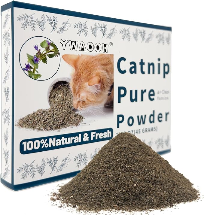 Premium Catnip for Cats & Kittens – Cold-Processed, High Potency Nepetalactone, 100% Pure Organic Leaf-Only Catnip for Toys, Scratchers, Refills, Stimulates Play & Protects Furniture - 45g