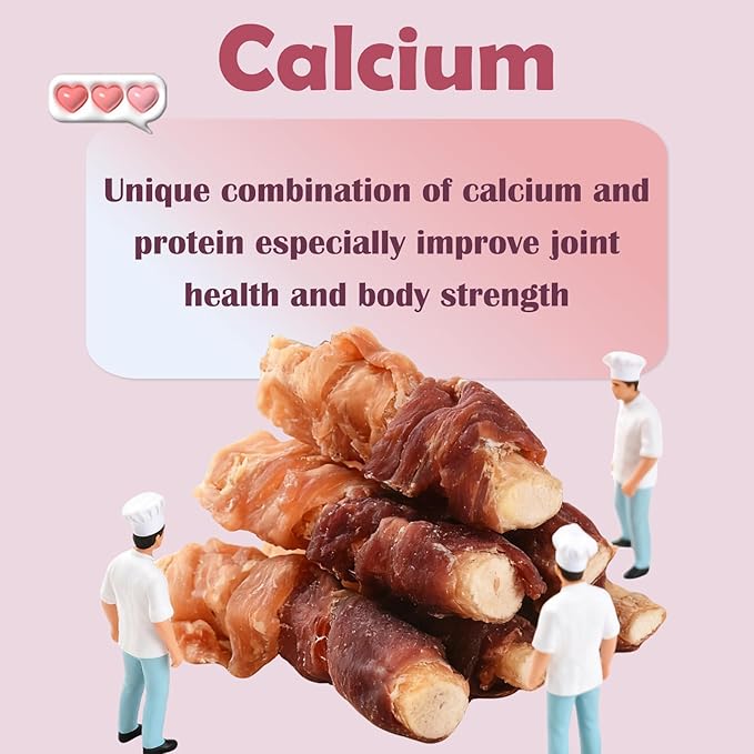 ASMPET Dog Treats Bones, Chicken & Duck Wrapped Beef Cartilage, Rawhide Free & Grain Free Dog Snacks