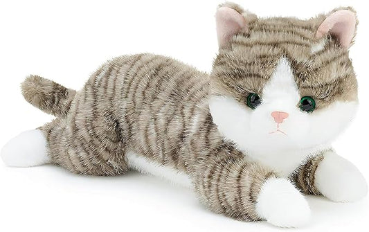 19 inch 3 Lbs Cat Weighted Stuffed Animals, Realistic Weighted Cat Stuffed Animal, Sensory Comfort Plush Throw Pillow, Soft Kawaii Stuffed Kitty Plush Toy Gift for Adults Kids Youth