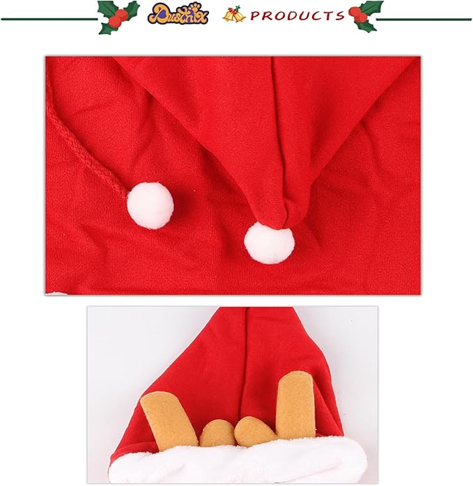 Christmas Cat Cape Costume - Adjustable Pet Role-Playing Accessories Set for Small-Sized Cats, Christmas Eve Party Decoration (Reindeer, S)