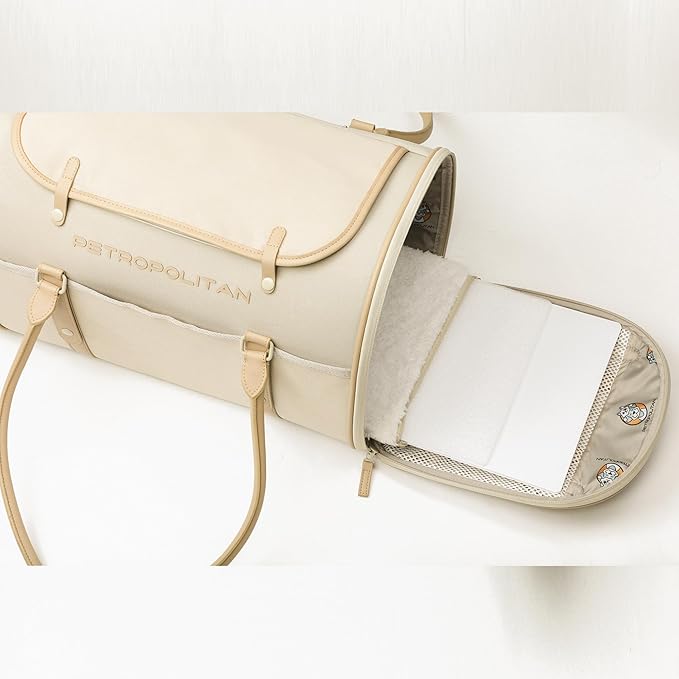 Soft-Sided Pet Carrier for Cats and Small Dogs – Stylish, Airline-Approved Travel Bag with Mesh Ventilation, Collapsible, Removable Pad and Safety Leash, Fits up to 16 lb